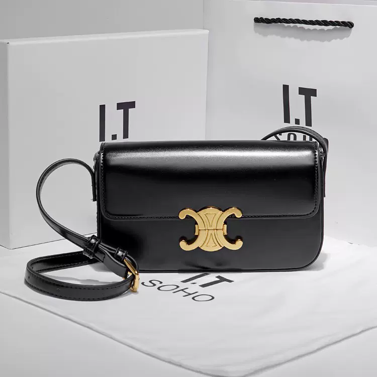 一件代发法棍凯旋门腋下包小方包2025新款单肩百搭斜老花格挎女包