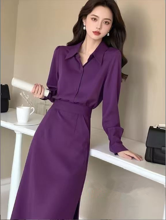 秋季穿搭干练气质强大轻奢高级老钱风松弛感女装贵气女装连衣裙|undefined