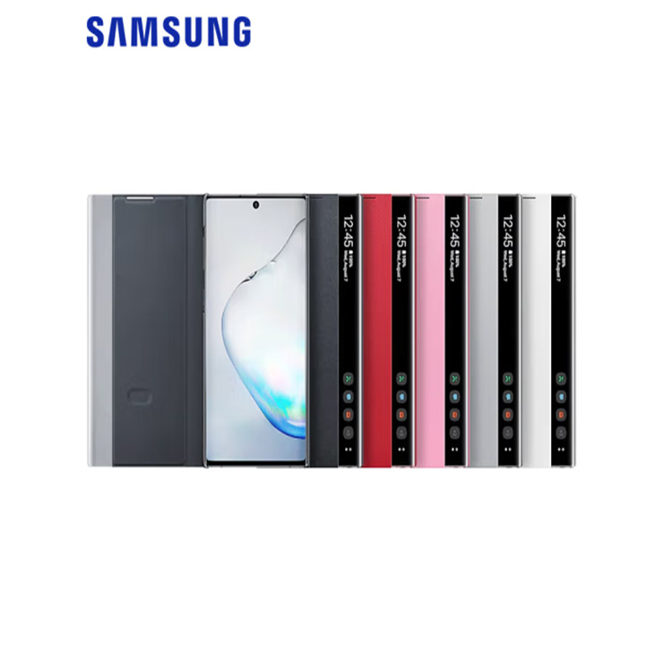 适用三星note10＋智能镜面芯片翻盖视窗皮套note10pro手机壳