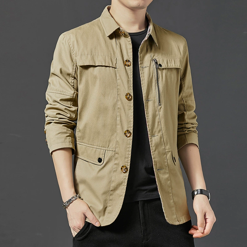 Трансграничная куртка мужская осенне-зимняя Модная брендовая рабочая одежда, мужская куртка, ветрозащитная выстиранная хлопковая флисовая подкладка, британское