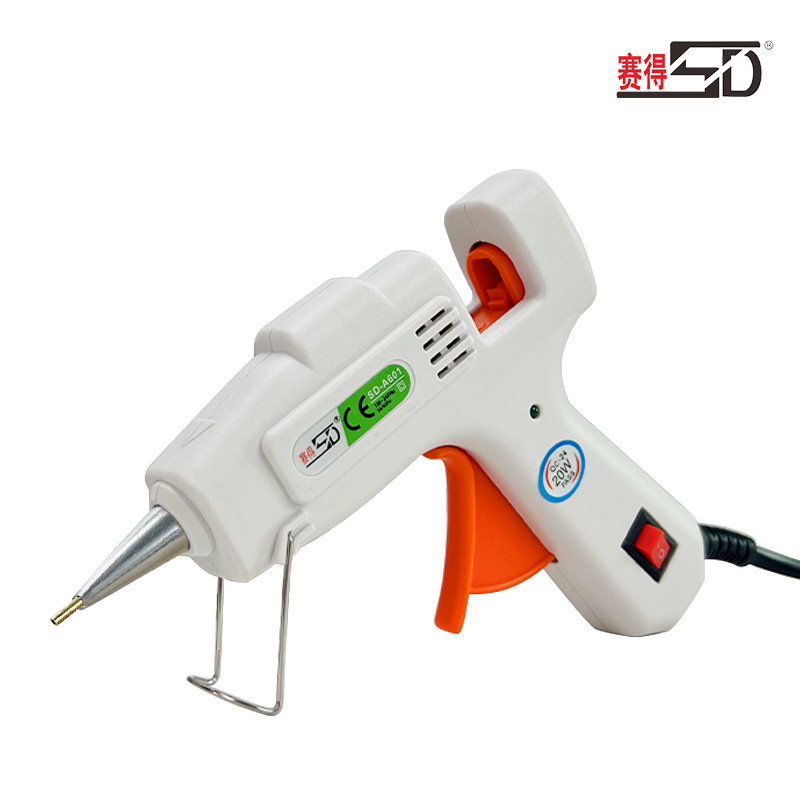 Saide nueva pistola de goma de boquilla larga 20W de potencia reguladora de temperatura pistola de goma de fusión en caliente pistola de fusión en caliente fábrica mayorista pistola de fusión en caliente