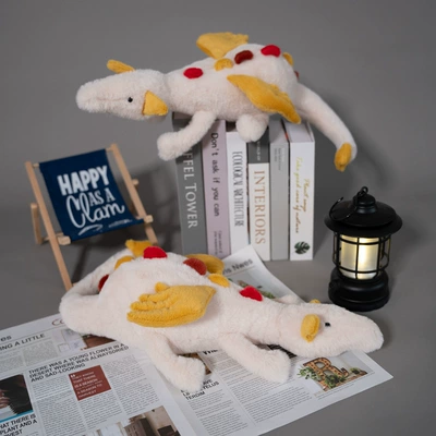 Oyuncaq yastıqlar | Sky Dragon Doll Fun Flying Dragon - white-dragon-protein-dragon-50cm