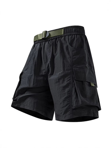 【Factory Wholesale】Men's Summer Ice Silk Thin Quick-Dry Five-Finger Casual Outerwear Sports Medium Pants