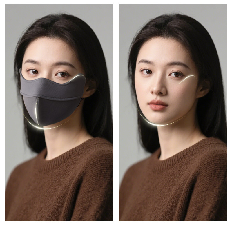秋冬款保暖口罩女3D立体高颜值防风防寒加厚保暖防风透气骑行面罩|undefined