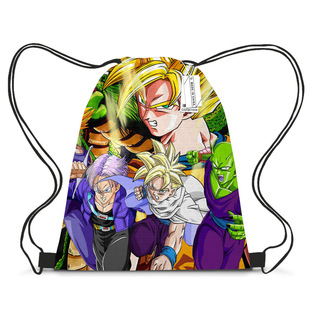 Cross-border Dragon Ball Cartoon Bundle Pocket Large Capacity Full Printed Drawstring Backpack Portable Storage Bag