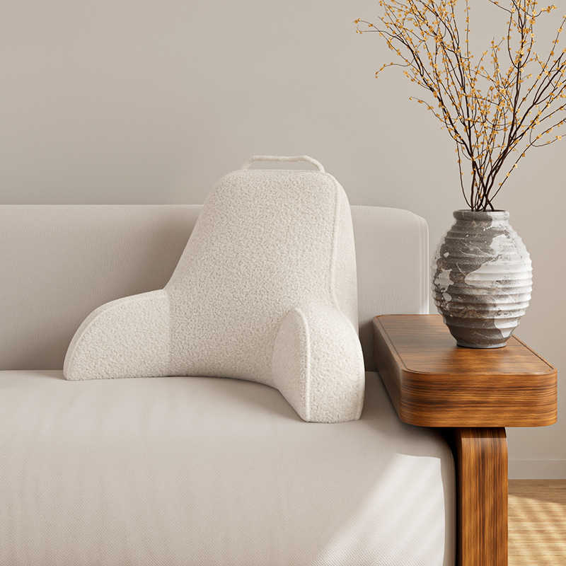 베개 없는 허리받침 - 루프벨벳 - 밀크화이트