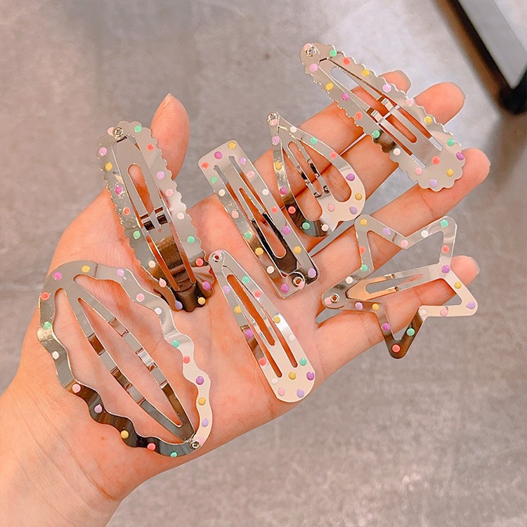 Niños nubes joyería de cabello niñas peludos clips laterales bebés pinzas de cabello plateadas pinzas de cabello niñas BB clips