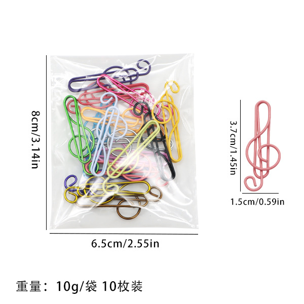 Nuevos productos 21 notas de color clips pet línea de plástico encapsulado de alto tono de música pin con fábrica de embalaje en stock