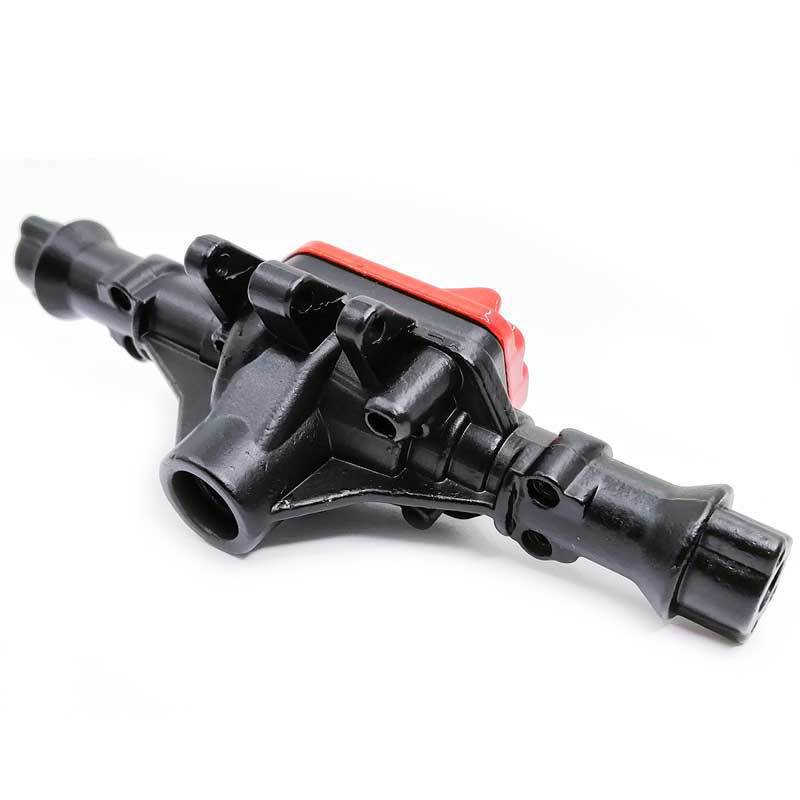 1/10 scale Traxxas TRX4 upgraded metal alloy car with axle housing, axle guards, and armor.