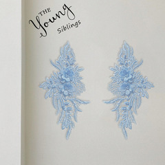 Lycra embroidery floral hand-stitched beading lace DIY sewing decoration matched with clothing accessories