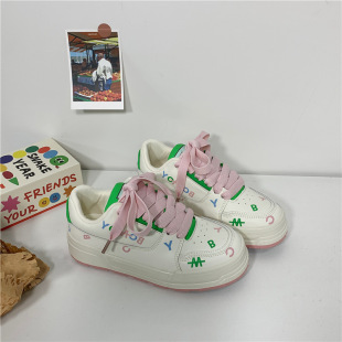 2025 Spring New Casual Shoes Low-top Students All-match Fashionable Board Shoes Korean Style Cute sneaker Far Wave 6007