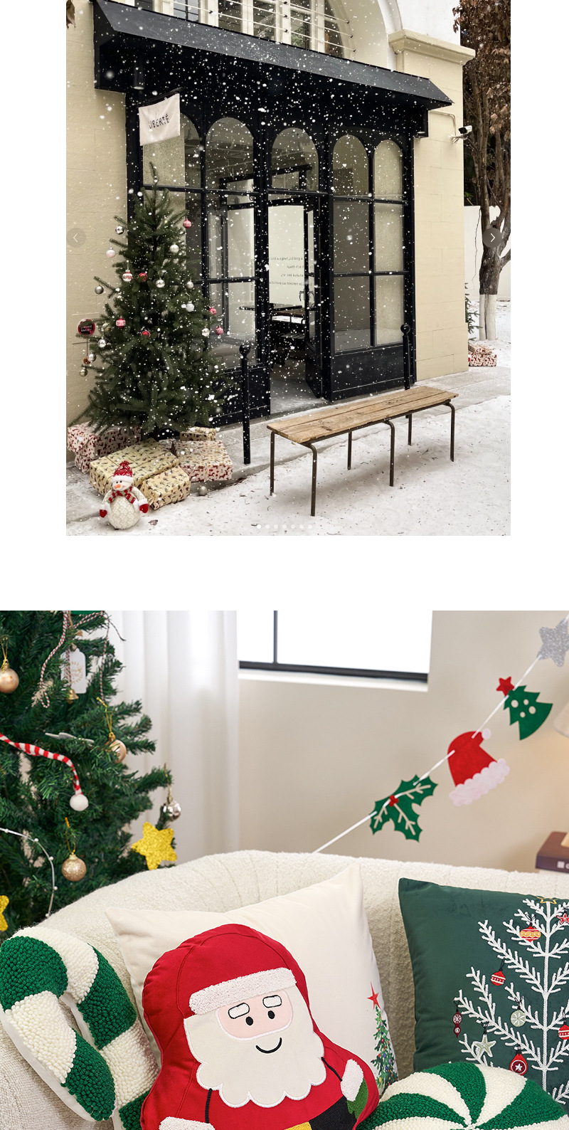 Christmas ins style pillow living room home sofa cushion loop velvet embroidered candy pillowcase_voghion.com