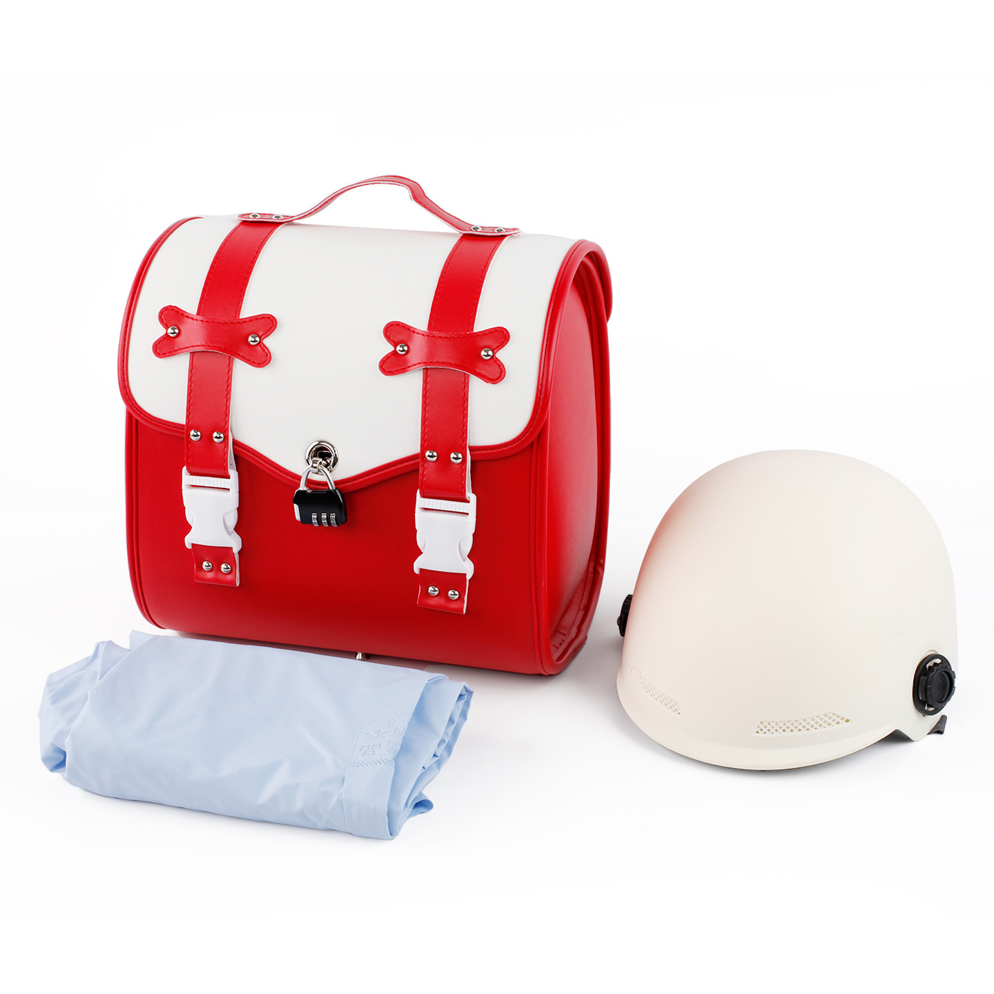 Hot-Selling Colorful Rear Trunk Bag for Electric Vehicles, Large Capacity Storage Bag for Electric Bikes, Can Hold a Helmet