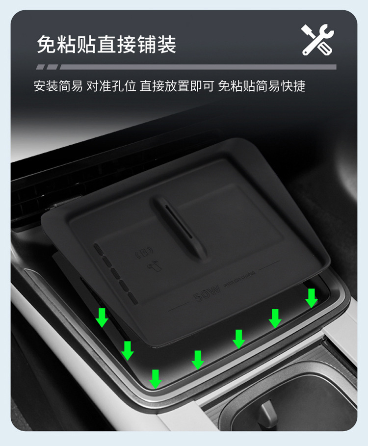 Suitable for Lynk & Co 07Emp Silicone Wireless Charging Pad, Central Control Protection Anti-Slip Mat, Modified Accessories and Interior Supplies
