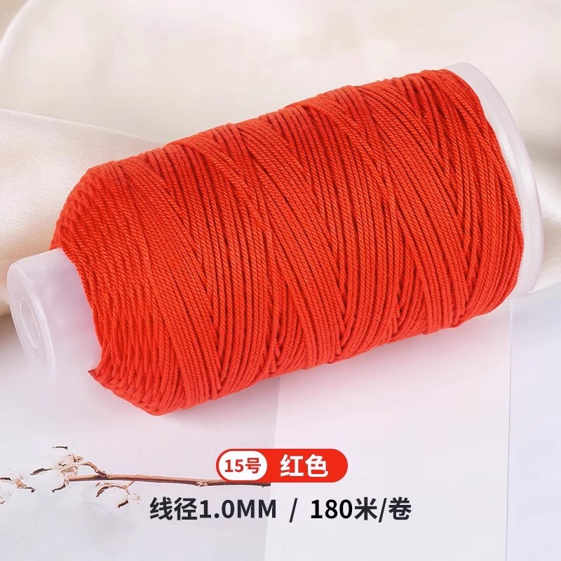 China nudo especial de cuerda roja hecha a mano DIY cuerda roja cadena cuerda trenzada anillo pulsera collar cuerda roja línea 5