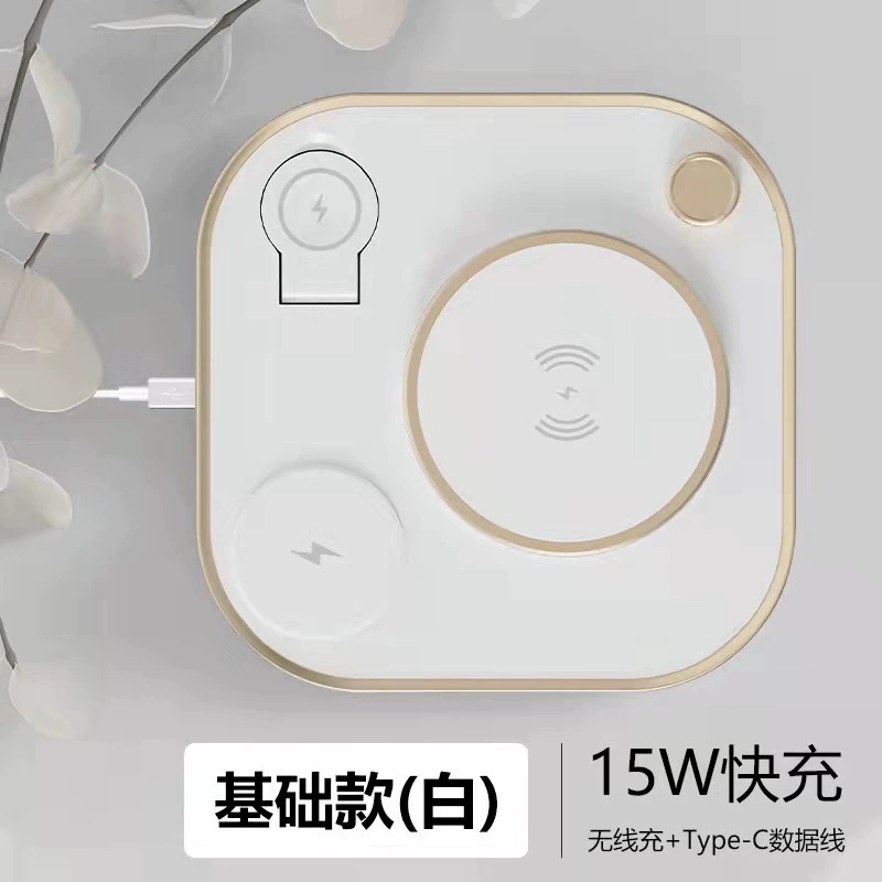 Apple, huawei, беспроводная настольная лампа с зарядкой, синхронизация с телефоном, совместимы часы, зарядное устройство, три в одном, оптом