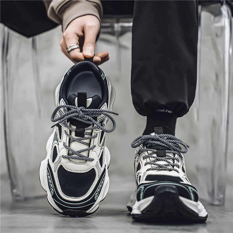 Putian zapatos de hombre primavera, estilo de Hong Kong, zapatos de papá, zapatos deportivos de malla casuales de invierno