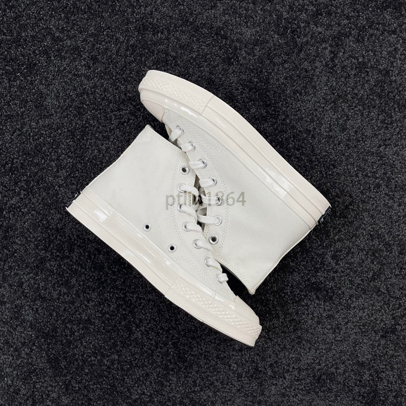 Auténticos zapatos de hombre Meiqi Converse aj 1970s zapatos de mujer zapatos de lona zapatos altos cremosos azules vulcanizados originales puros image 28