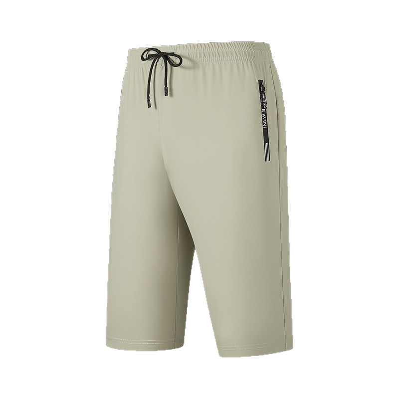 Pantalones de seda helada de verano para hombre, talla europea, talla grande, de secado rápido, informales, transpirables para deportes al aire libre, comercio exterior.