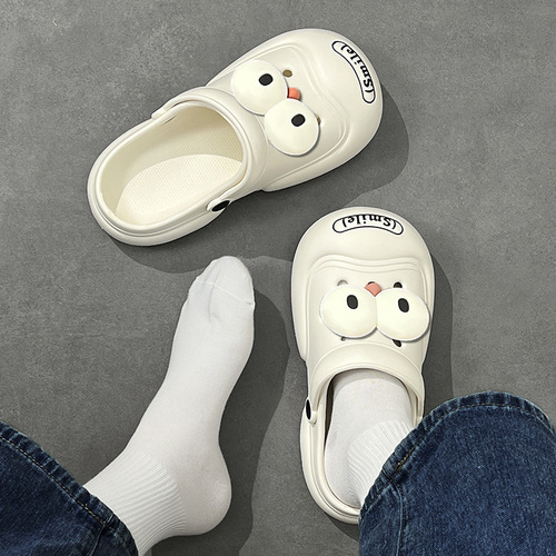 Croc Shoes Women's Summer Outerwear  Beach Sandals Thick Sole Soft Sole Soft Feeling Baotou Home Summer Slippers Wholesale