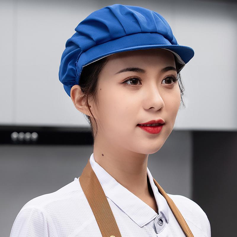 Taller de fábrica de alimentos transfronterizos sombrero de trabajo fábrica de catering comedor cocina sombrero de cocinero a prueba de polvo a prueba de aceite malla de ventilación