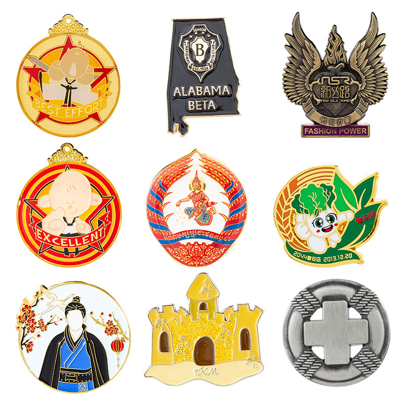 Insignia de metal insignia personalizada Signet para broche que hace insignia pintura personalizada Medalla Clase insignia moneda conmemorativa esmalte