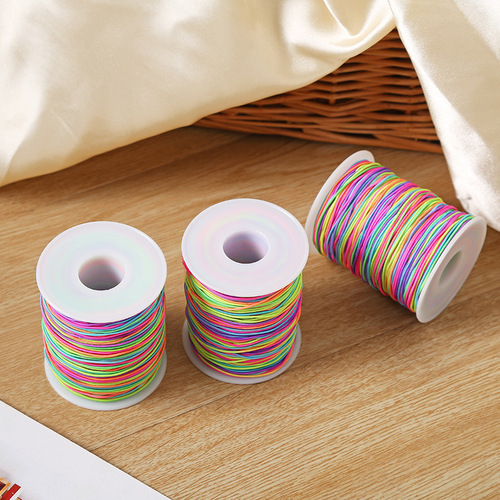 Factory DIY Accessories Elastic Cord Multi-Color Core Elastic Rope Handmade Five-Color Buddha Bead Cord Wholesale