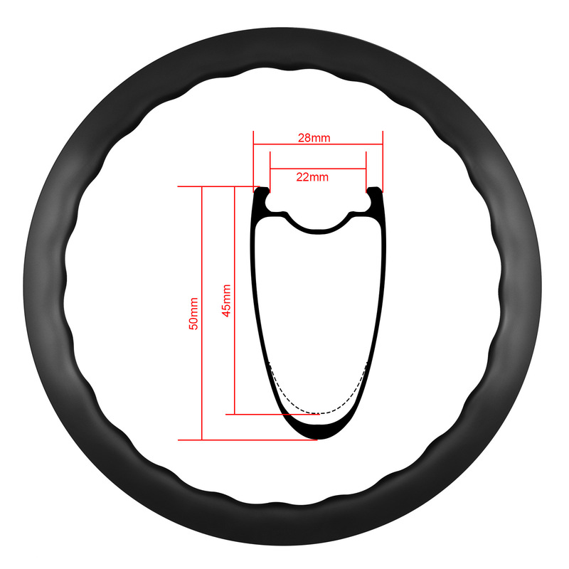Road Bike Carbon Fiber Rims 700C Disc Brake Large Rims 5045 6560 Frame Height Rims Carbon Rims