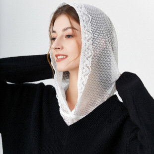Lace Cut Out Autumn and Winter Black Versatile Hooded Inner European and American Fashion Sweatshirt Style Fake Collar Cross-Border Manufacturer Wholesale