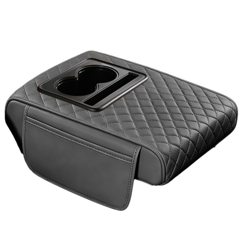 Prado, Land Cruiser, and Patrol Models with Widened, Enlarged, and Thickened Armrest Box Pad with Cup Holder and Storage Box Heightening Pad