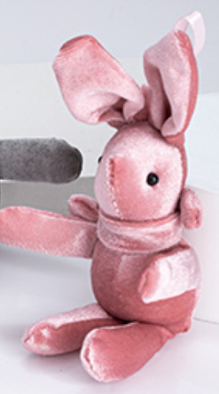 Conejo de los deseos rosa; accesorios