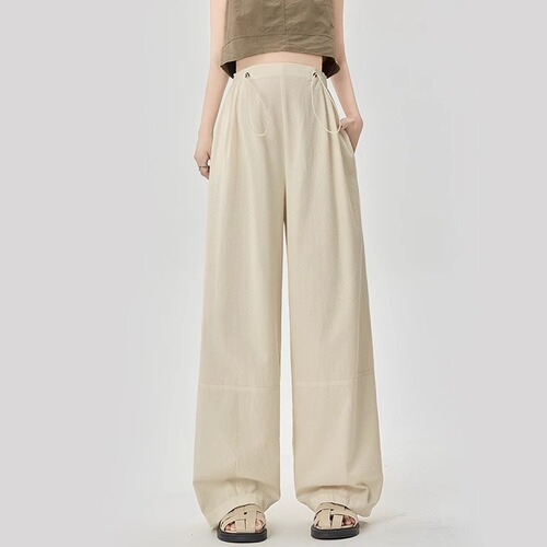 Maternity Loose Straight Leg Pants 2025 New Style Short Inseam Mountain People Pants for Petite Women