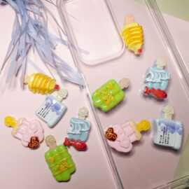 国风文创冰激凌树脂配件 diy奶油胶发夹钥匙扣手机壳装饰