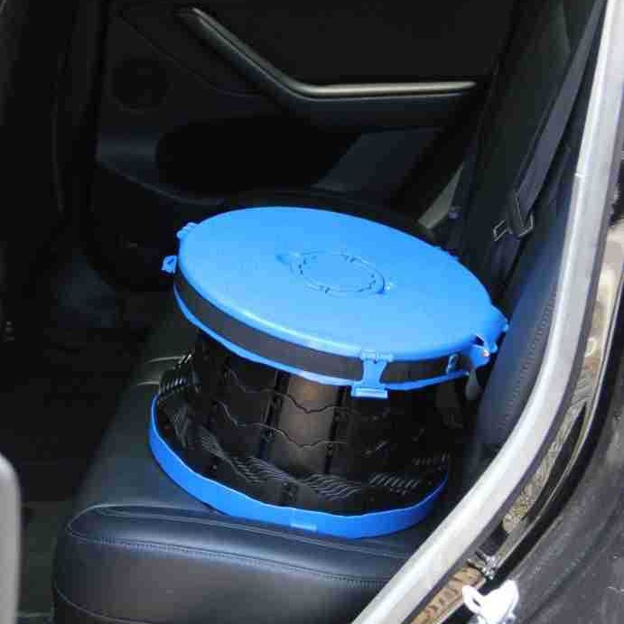 Inodoro plegable de séptima generación para acampar al aire libre, inodoro móvil de emergencia temporal, bote de basura multifuncional, envío directo de fábrica transfronterizo