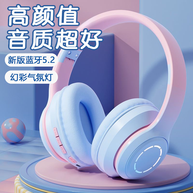 Head-Mounted Bluetooth Headset 2025 New High-Looking Girls Wireless Earmuff Headset Student Party Taking Photos and Listening to Music Head-Mounted Bluetooth Headset 2025 New High-Looking Girls Wireless Earmuff Headset Student Party Taking Photos and Listening to Music