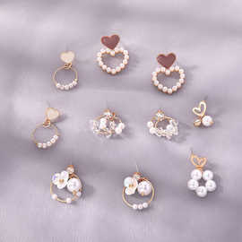 2022新款耳环女网红爆款学生可爱气质耳钉韩版简约精致圆脸耳饰品