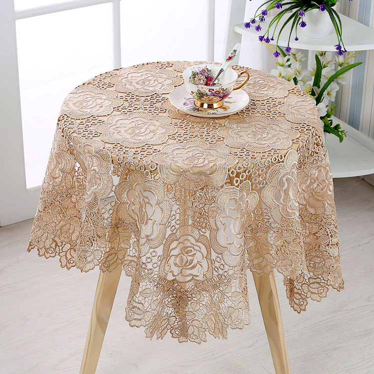 Scandinavian Round Tablecloth Source Factory Lace Crochet Cut Out American Pastoral Style Tablecloth Coffee Table Tablecloth Square Tablecloth