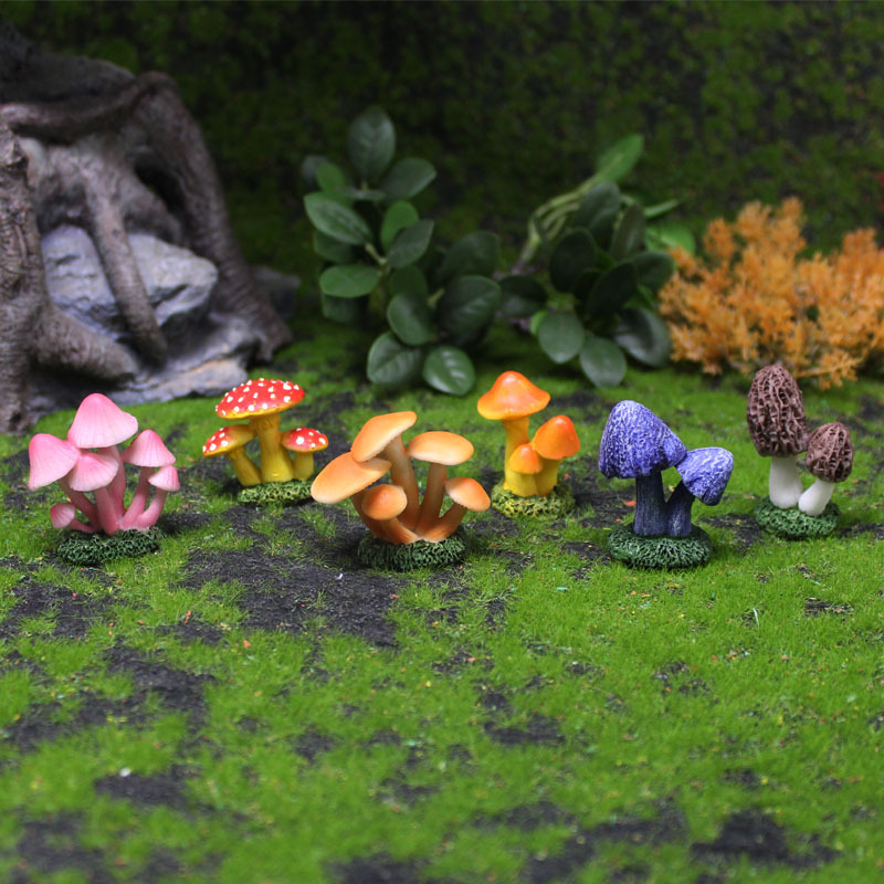 Micro Landscape Simulation Mushroom Model Ornaments Moss Succulent Garden Aquarium Decorations Cross-Border Resin Crafts Micro Landscape Simulation Mushroom Model Ornaments Moss Succulent Garden Aquarium Decorations Cross-Border Resin Crafts