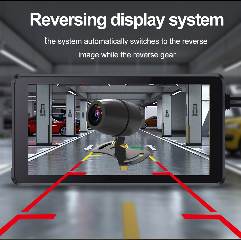 Cross-Border New Motorcycle Dual-Lens Navigation Screen Projection 1080P High-Definition Waterproof Carplay Driving Recorder