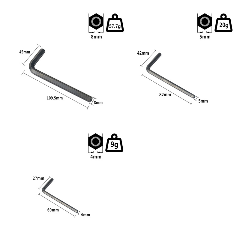 Llave hexagonal perforada negra de la cuchara del control central hueco al por mayor del agujero
