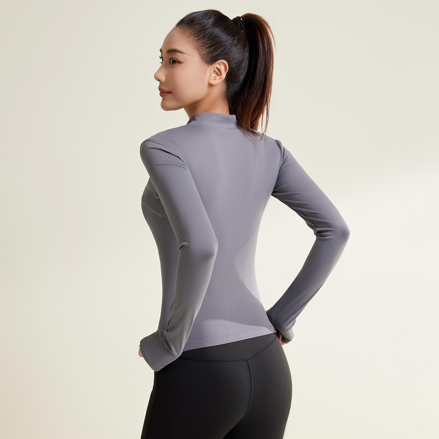 Chaqueta de yoga transpirable anti-ultravioleta ropa de ejercicios para adelgazar ropa de protección solar ligera