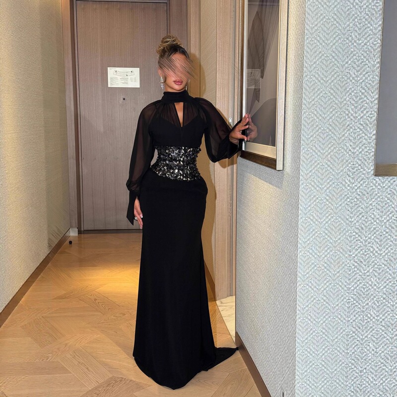 Autumn and Winter New Cross-Border Women's Clothing Independent Site Ebay Chiffon Sequin Waist-Cinching Dress Autumn and Winter New Cross-Border Women's Clothing Independent Site Ebay Chiffon Sequin Waist-Cinching Dress