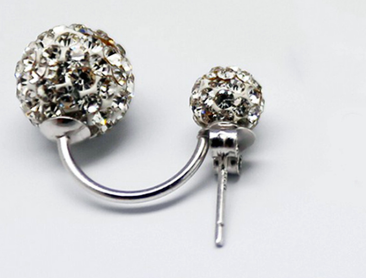 Daily Occasion 1 Pair 925 Sterling Silver Round Ear Studs