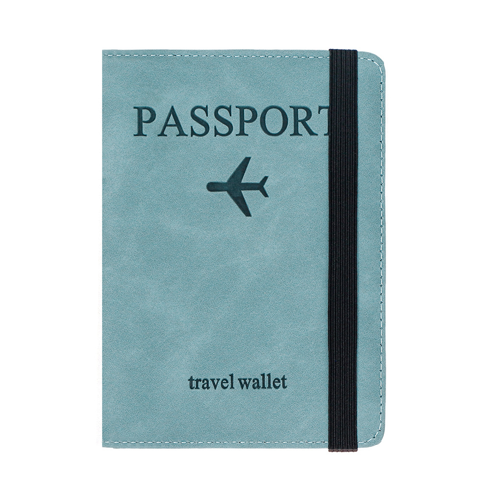 Bolsas de tarjetas de stock Amazon al por mayor RFID transfronterizo antimagnético viaje PU pasaporte clip de etiqueta de equipaje conjunto de pasaporte almacenamiento