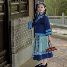 六一苗族壮族民族服装儿童少数民族服装男女童棉麻布料服饰套装