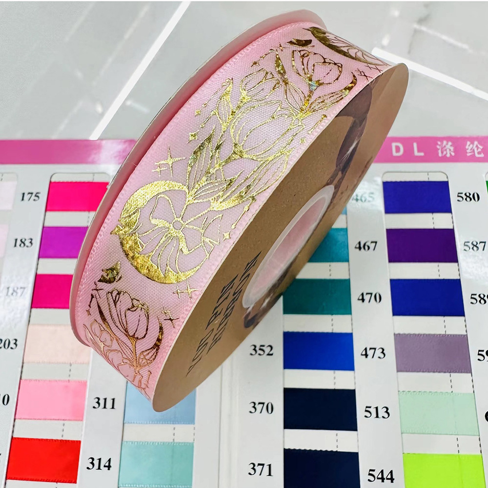 [Shangxin] Lanzamiento de barras de oro de cinta Lolita hecha a mano tulipanes luna arco cinta al por mayor