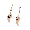 Ghost resin, funny cute earrings, European style, suitable for import, new collection, halloween