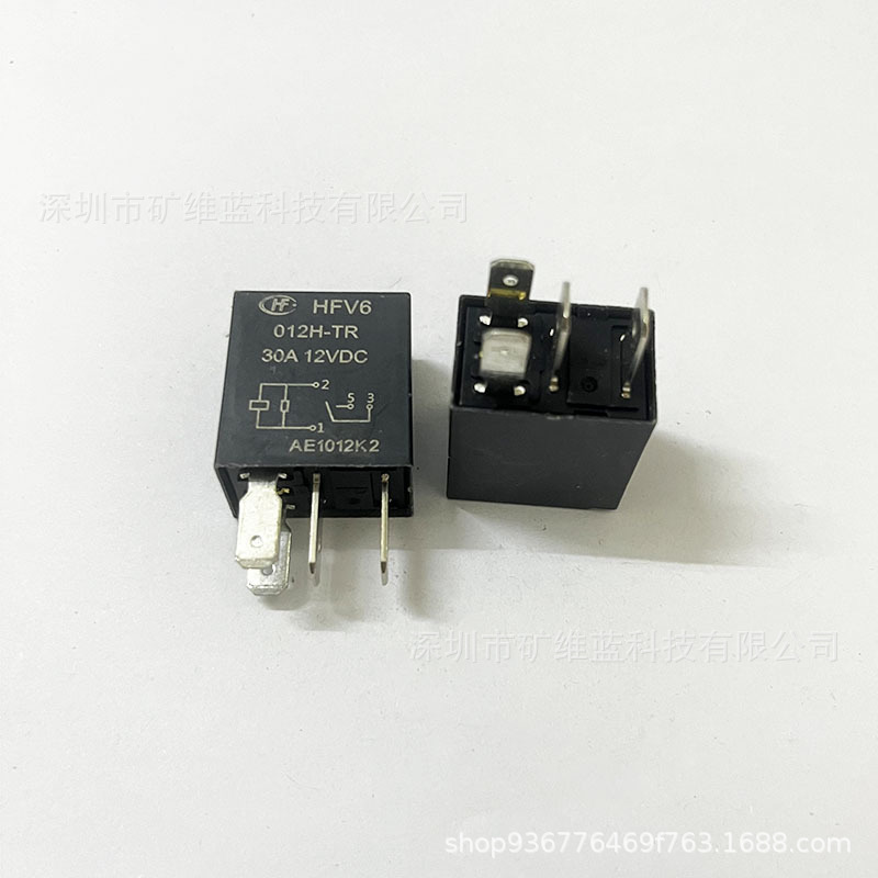 HFV6 012H-TR 汽车空调风扇灯光喇叭继电器 12V 30A 4脚