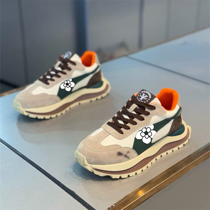 2025 primavera zapatos casuales zapatos deportivos de todo fósforo de moda zapatos de papá cómodos y transpirables zapatos de plataforma retro zapatos de hombre de marca de moda