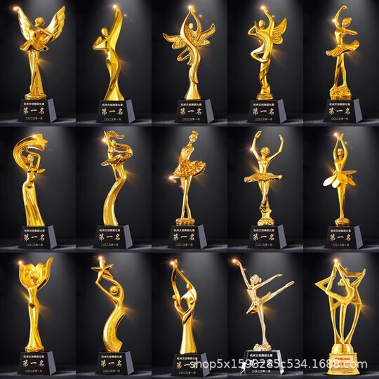 Creative Dance Crystal Trophy Custom Latin Dance Ballet Street Dance School Children Model Competition Resin Medal